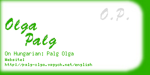 olga palg business card